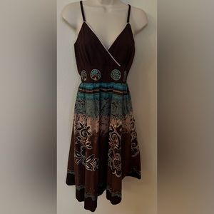 Multi brown detail dress